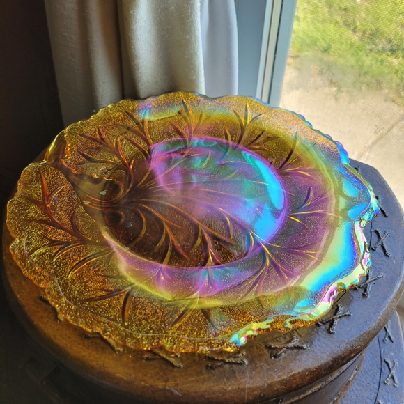 Other Vintage Carnival Glass Serving Plate Poshmark
